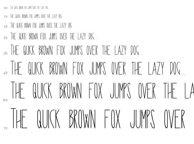 KM Pretend font waterfall